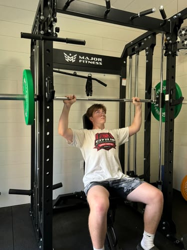 Customer photo review of Major Fitness B52 All-In-One Home Gym Smith Machine