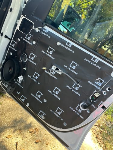 Customer photo review of SoundSkins Global | 2020+ GMC Sierra HD 4 Door Sound Deadening Vehicle Specific Kit | SSK-SRHD4DRV2 | 3 Layers (Acoustic Foam, Foil, Rubber Butyl), 30 sq ft