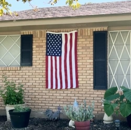 Customer photo review of Ultra Heavy Duty American Flag - 2-ply Polyester - Made In USA
