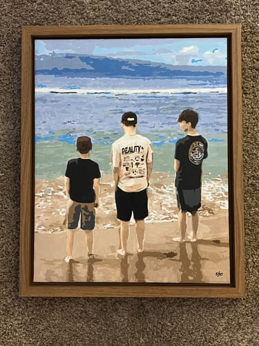 Customer photo review of Custom Paint by Numbers Kit