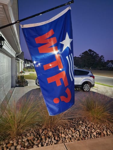 Customer photo review of WTF Flag: A Bold Statement on the State of American Politics