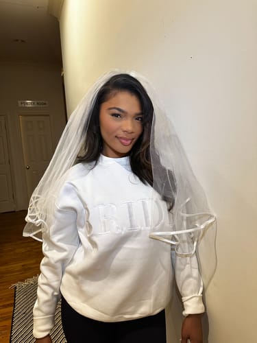Customer photo review of Bride Statement Sweatshirt - White