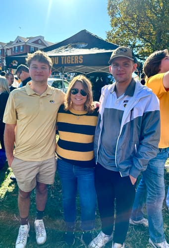 Customer photo review of Annie Everyday Striped Game Day Sweater