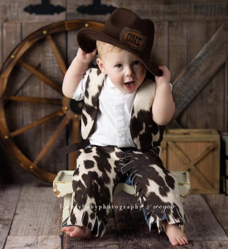 Customer photo review of Personalized Leather Cowboy Hat