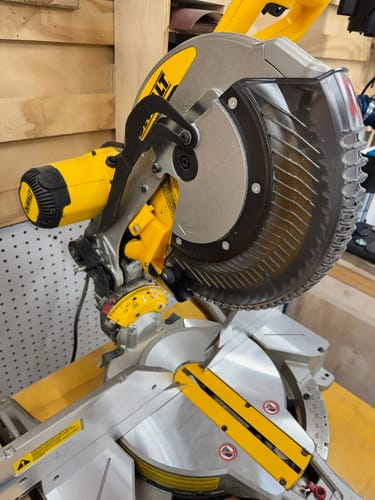 Customer photo review of Dewalt DW715/716 12" Non-Sliding Miter Saw Dust Collection