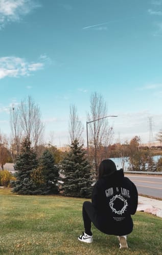 Customer photo review of God Is Love Hoodie