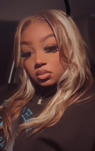 Customer photo review of Wavymy Wear Go Ash Blonde Balayage Highlight Straight 4x6 Lace Human Hair Wigs 180% Density