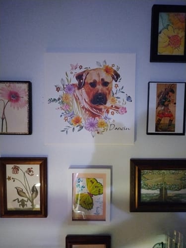 Customer photo review of Flowerpup Custom Pet Portrait
