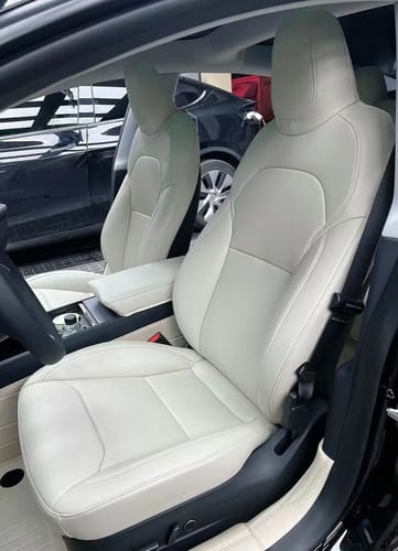 Customer photo review of EVAAM® Leather Full Seat Covers for Tesla Model 3/Y/S/X