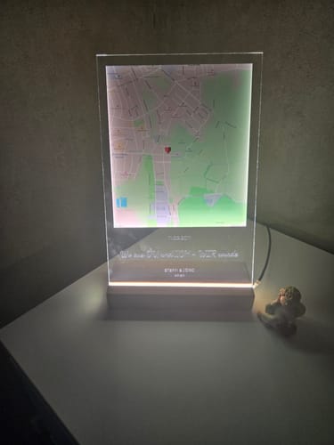 Kundenbewertung mit Foto zu Holzfuß für Acrylglas (20x30cm)