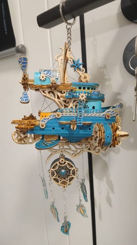 Customer photo review of Victorian Dream Catcher Steampunk Spaceship 3D Wooden Puzzles