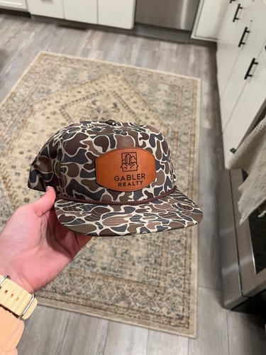 Customer photo review of Custom Leather Patch Rope Hat
