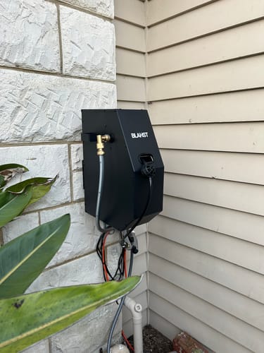 Customer photo review of R18 Wall-Mounted Pressure Washer