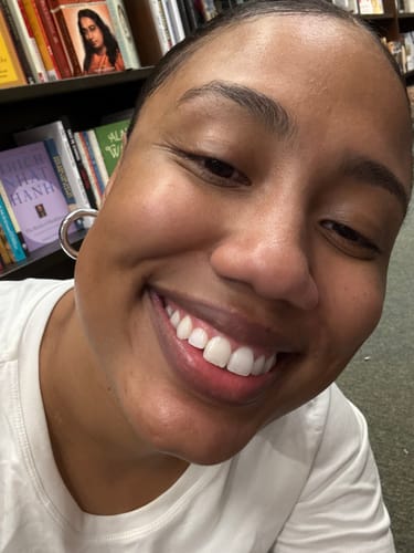 Customer photo review of Allie Hoop Clip On Earrings in Silver