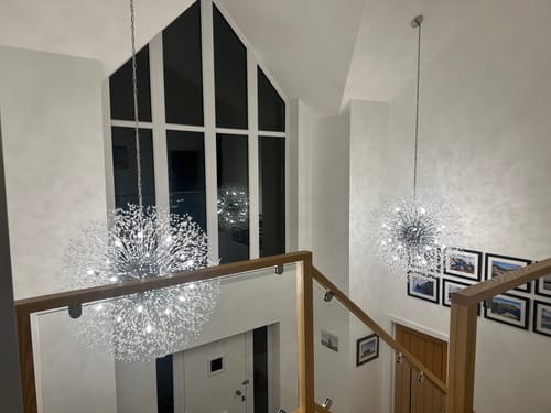 Customer photo review of 20-Light Oversized Large Luxury Sputnik Firework Chandelier
