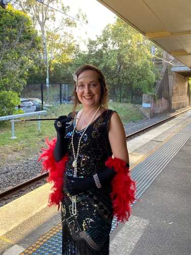 Erica R. review of 1920s Black Beaded Mila Gatsby Dress image 1 out of 1