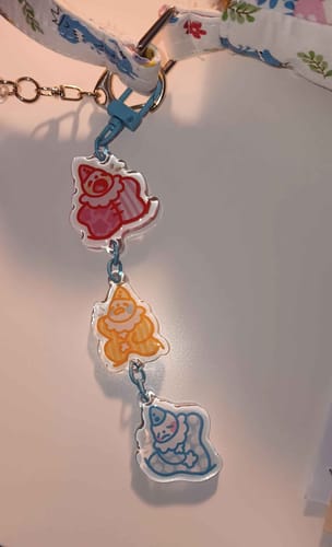 Customer photo review of Cute Lil Clown Dangling Keychain
