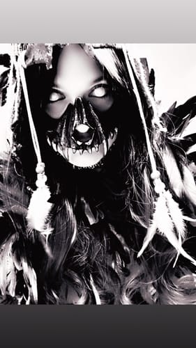 Customer photo review of Gridding White Contact Lenses