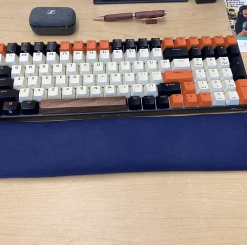 Customer photo review of American Black Walnut Keyboard Keycaps