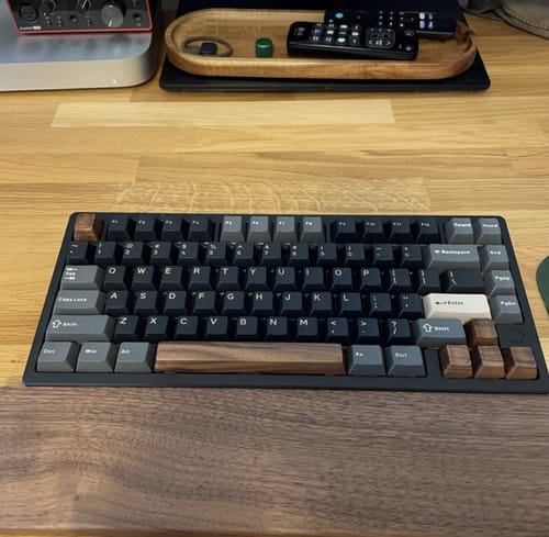 Customer photo review of American Black Walnut Keyboard Keycaps