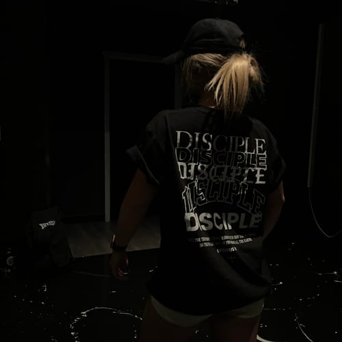 Customer photo review of Disciple Oversized Tee