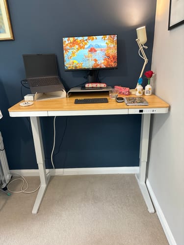 Customer photo review of E-Max Smart Desk Height Adjustable (Wood Top)