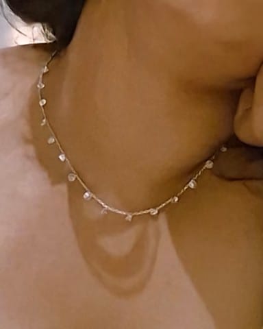 Customer photo review of Anushka Sharma Silver Queens Necklace