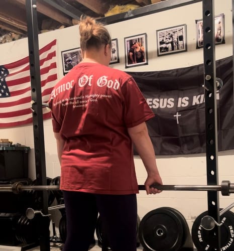 Customer photo review of Armor Of God Oversized Tee