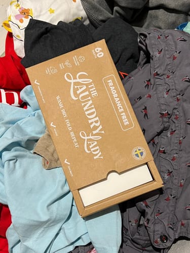 Customer photo review of Fragrance Free Laundry Sheets
