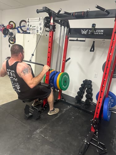 Customer photo review of Major Fitness F22 All-In-One Home Gym Power Rack