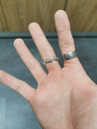 Customer photo review of Barbwire Ring