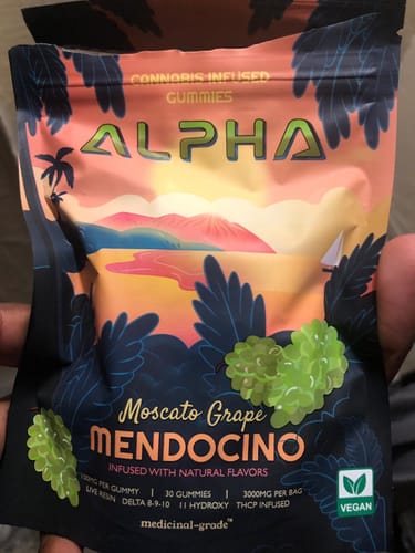 Customer photo review of Alpha Moscato Green Grape THC Blend Vegan Gummies 3000mg 30 Count