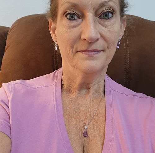 Customer photo review of Vintage 14k White Gold 2ct Briolette Amethyst Diamond Pendant