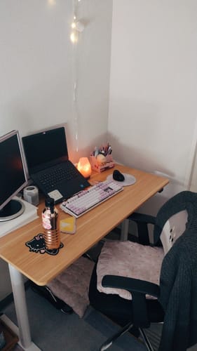 Customer photo review of Escritorio Home Office Orion Eléctrico Natural