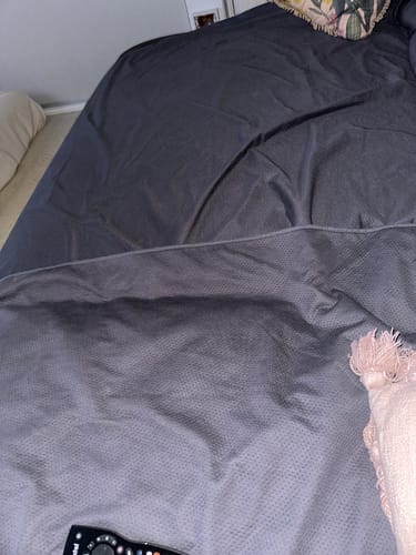 Customer photo review of Waterproof Splash Blanket™️ - Charcoal Bamboo Summer Blanket