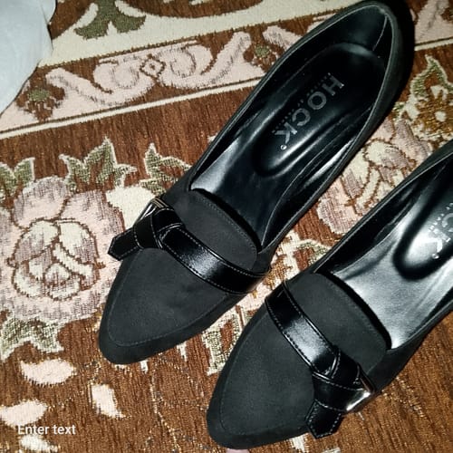 Customer photo review of Buckle Knotted Heels | Black