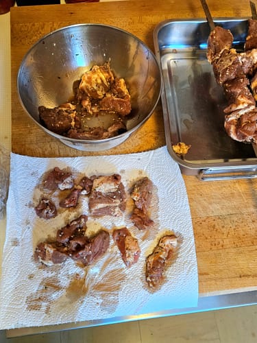 Customer photo review of Schweine-Schaschlik Yakusa 1kg