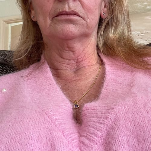 Customer photo review of Delicate Vermeil Birthstone Necklace