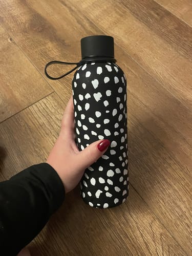 Customer photo review of Thirsty Bottles - Reverse Dalmatian