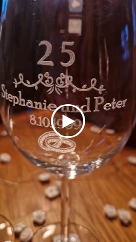 Kundenbewertung mit Video zu Leonardo Weingläser mit Gravur "zur Silberhochzeit" als Set