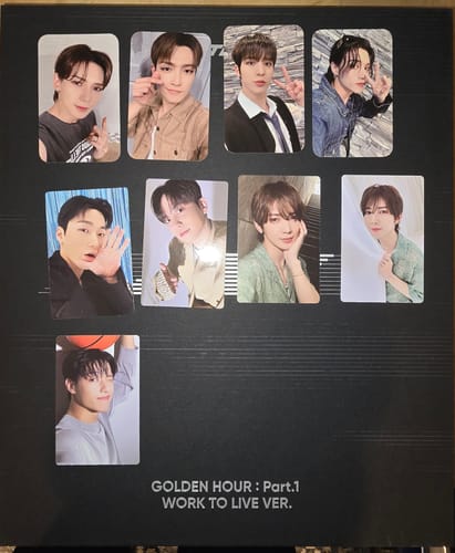 Customer photo review of ATEEZ - GOLDEN HOUR : PART.1 10TH MINI ALBUM TOKTOQ GIFT WORK TO LIVE VER