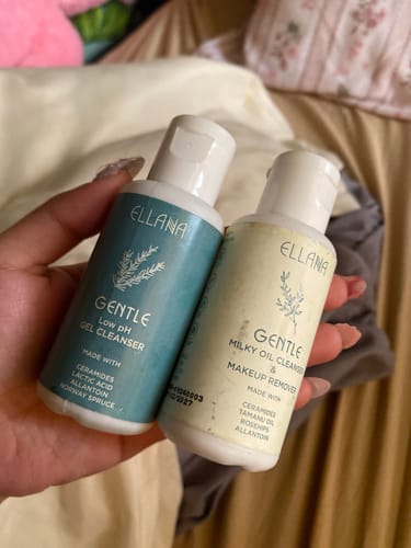 Customer photo review of Gentle Milky Oil Cleanser & Makeup Remover