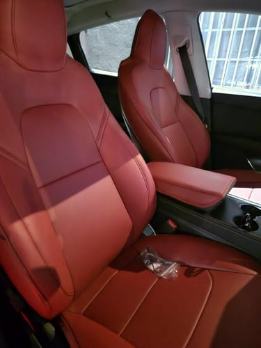 Customer photo review of EVAAM® Leather Full Seat Covers for Tesla Model 3/Y/S/X