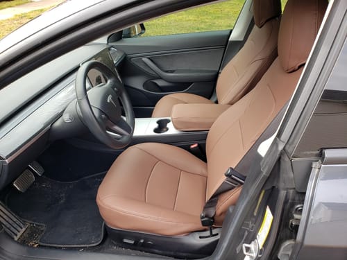 Customer photo review of EVAAM® Leather Full Seat Covers for Tesla Model 3/Y/S/X