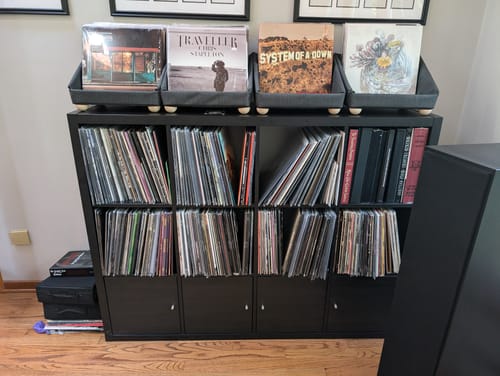 Customer photo review of Record Roots Tabletop Storage System