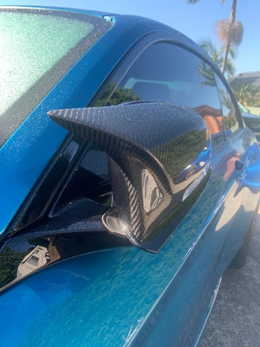 Customer photo review of Carbon Fibre Mirror Cover For BMW 1/2/3/4 series F20 F22 F30 F31 F32 F33 F36 F87 M2【M3 Style】