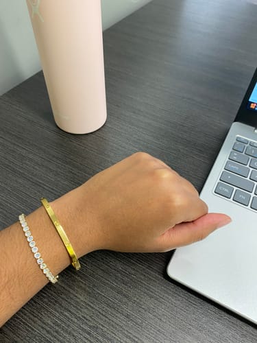 Customer photo review of Mini Cely Bracelet — Gold
