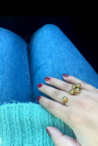 Customer photo review of Double Finger Molecule Ring