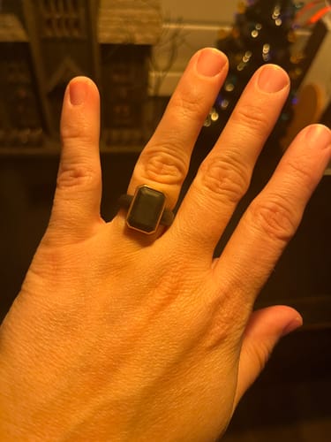Customer photo review of NEW! Silicone Rings Emerald Collection with Metal Frame
