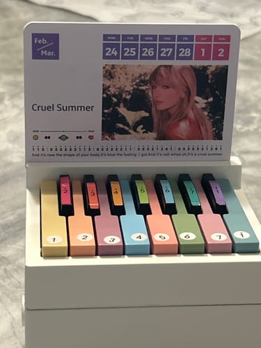Customer photo review of Taylor Swift Piano Calendar 2025